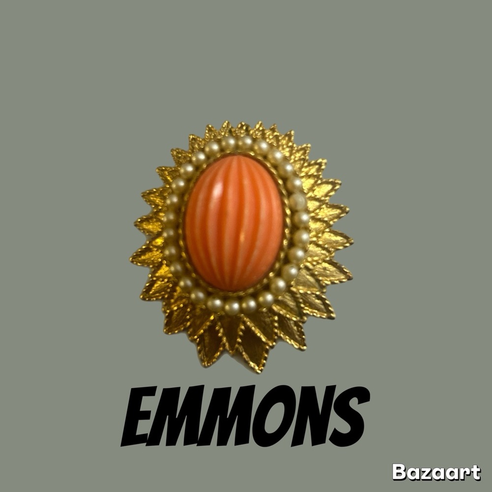 Vintage emmons stamped broach